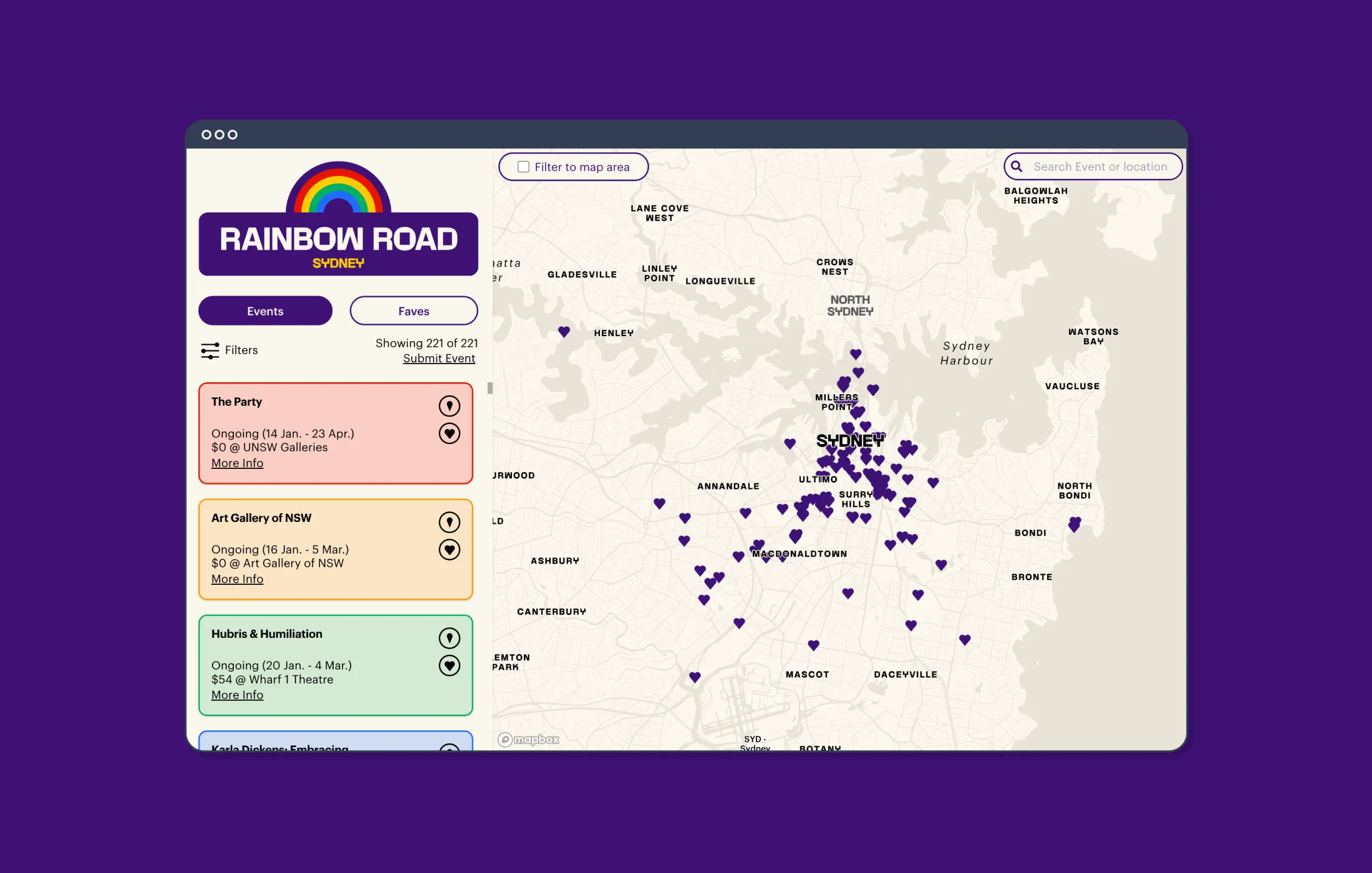 The Rainbow Road map for Sydney World Pride